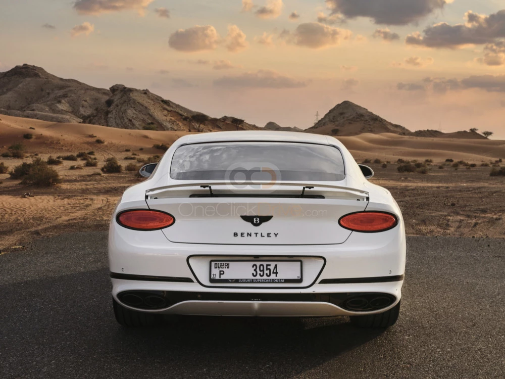 White Bentley Continental GT 2020 for rent in Dubai 8